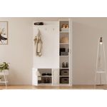 Casa si Gradina - Mobilier - Organizare si depozitare - Cuiere - Cuier hol Hanah Home, PAL melaminat, 120 x 35 x 200 cm, alb mat, 167RAB1606 - Infinity.ro