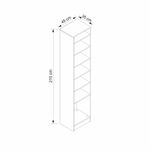 Casa si Gradina - Mobilier - Organizare si depozitare - Cuiere - Cuier hol Hanah Home, PAL melaminat, 45 x 35 x 210 cm, nuc, 506MNR3249 - Infinity.ro