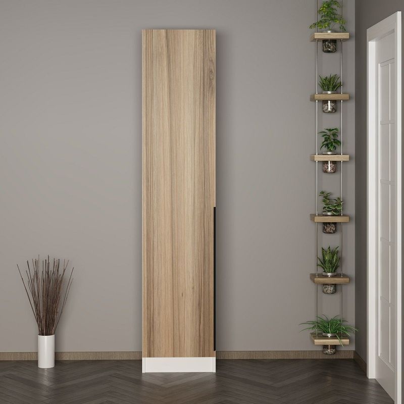 Casa si Gradina - Mobilier - Organizare si depozitare - Cuiere - Cuier hol Hanah Home, PAL melaminat, 45 x 35 x 210 cm, nuc, 506MNR3249 - Infinity.ro