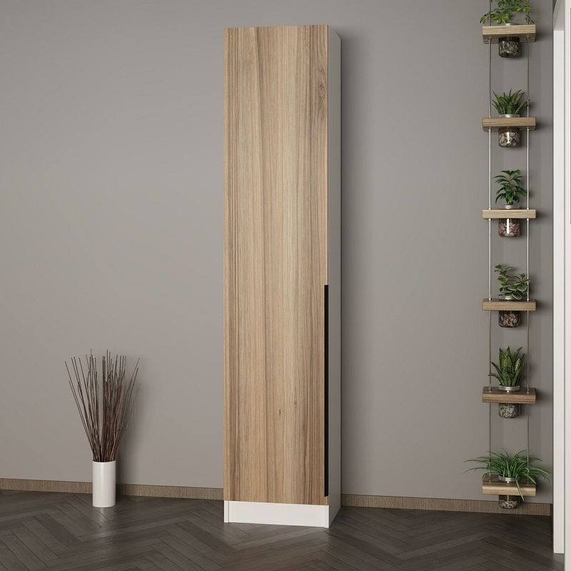 Casa si Gradina - Mobilier - Organizare si depozitare - Cuiere - Cuier hol Hanah Home, PAL melaminat, 45 x 35 x 210 cm, nuc, 506MNR3249 - Infinity.ro