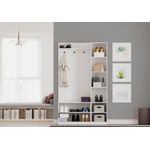 Casa si Gradina - Mobilier - Organizare si depozitare - Cuiere - Cuier hol Hanah Home, PAL melaminat, 120 x 35 x 200 cm, alb mat, 167RAB1604 - Infinity.ro