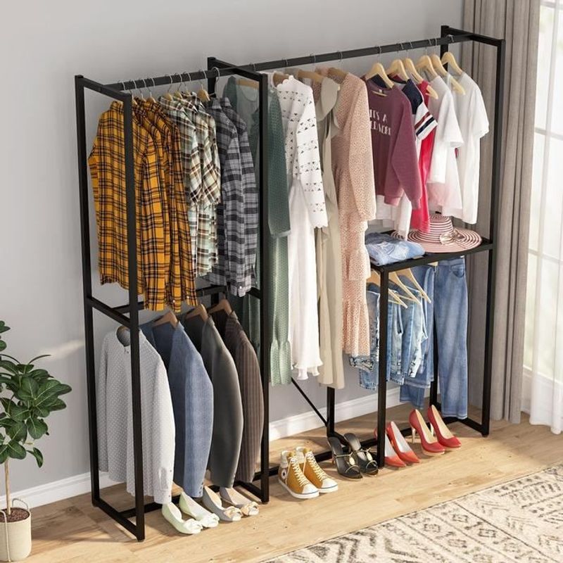 Casa si Gradina - Mobilier - Organizare si depozitare - Cuiere - Cuier metalic Hanah Home, metal, 170 x 40 x 180 cm, negru, 540MDR1701 - Infinity.ro