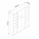 Casa si Gradina - Mobilier - Organizare si depozitare - Cuiere - Cuier hol Hanah Home, PAL melaminat, 180 x 35 x 210 cm, alb, 506MNR3804 - Infinity.ro