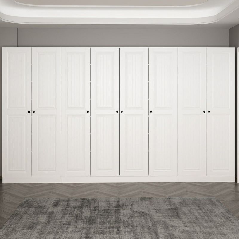 Casa si Gradina - Mobilier - Organizare si depozitare - Cuiere - Cuier hol Hanah Home, PAL melaminat, 360 x 35 x 210 cm, alb, 506MNR3225 - Infinity.ro