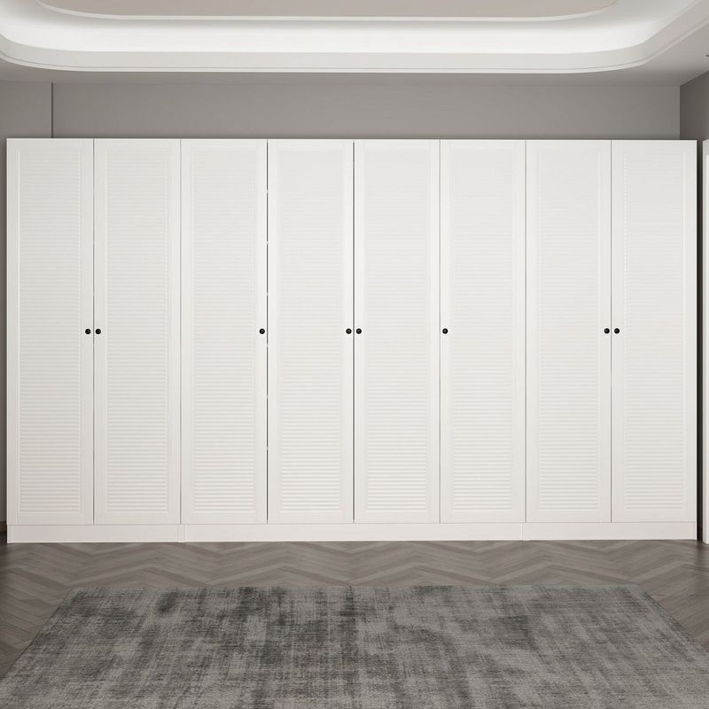 Casa si Gradina - Mobilier - Organizare si depozitare - Cuiere - Cuier hol Hanah Home, PAL melaminat, 360 x 35 x 210 cm, alb, 506MNR3325 - Infinity.ro