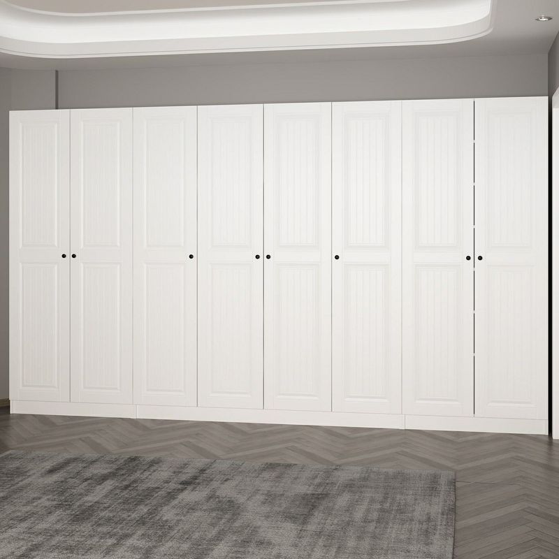Casa si Gradina - Mobilier - Organizare si depozitare - Cuiere - Cuier hol Hanah Home, PAL melaminat, 360 x 35 x 210 cm, alb, 506MNR3225 - Infinity.ro