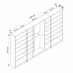 Casa si Gradina - Mobilier - Organizare si depozitare - Cuiere - Cuier hol Hanah Home, PAL melaminat, 360 x 35 x 210 cm, antracit, 506MNR3247 - Infinity.ro