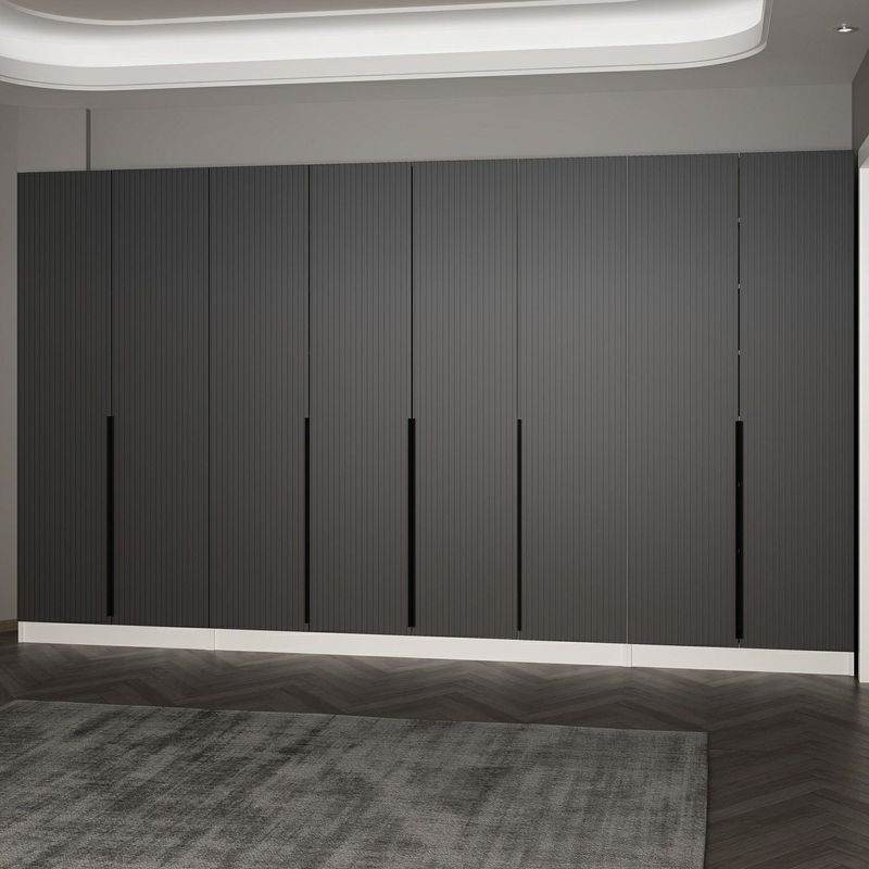 Casa si Gradina - Mobilier - Organizare si depozitare - Cuiere - Cuier hol Hanah Home, PAL melaminat, 360 x 35 x 210 cm, antracit, 506MNR3247 - Infinity.ro
