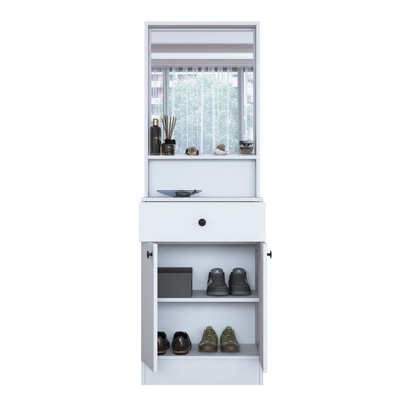 Casa si Gradina - Mobilier - Organizare si depozitare - Cuiere - Cuier hol Hanah Home, PAL melaminat, 60 x 35.5 x 182.8 cm, alb, 893RAN1730 - Infinity.ro