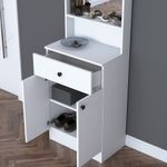 Casa si Gradina - Mobilier - Organizare si depozitare - Cuiere - Cuier hol Hanah Home, PAL melaminat, 60 x 35.5 x 182.8 cm, alb, 893RAN1730 - Infinity.ro