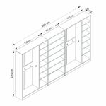 Casa si Gradina - Mobilier - Organizare si depozitare - Cuiere - Cuier hol Hanah Home, PAL melaminat, 360 x 35 x 210 cm, alb, 506MNR3325 - Infinity.ro