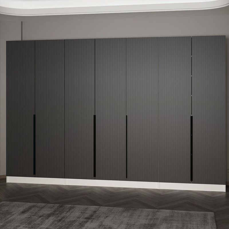 Casa si Gradina - Mobilier - Organizare si depozitare - Cuiere - Cuier hol Hanah Home, PAL melaminat, 315 x 35 x 210 cm, antracit, 506MNR3245 - Infinity.ro