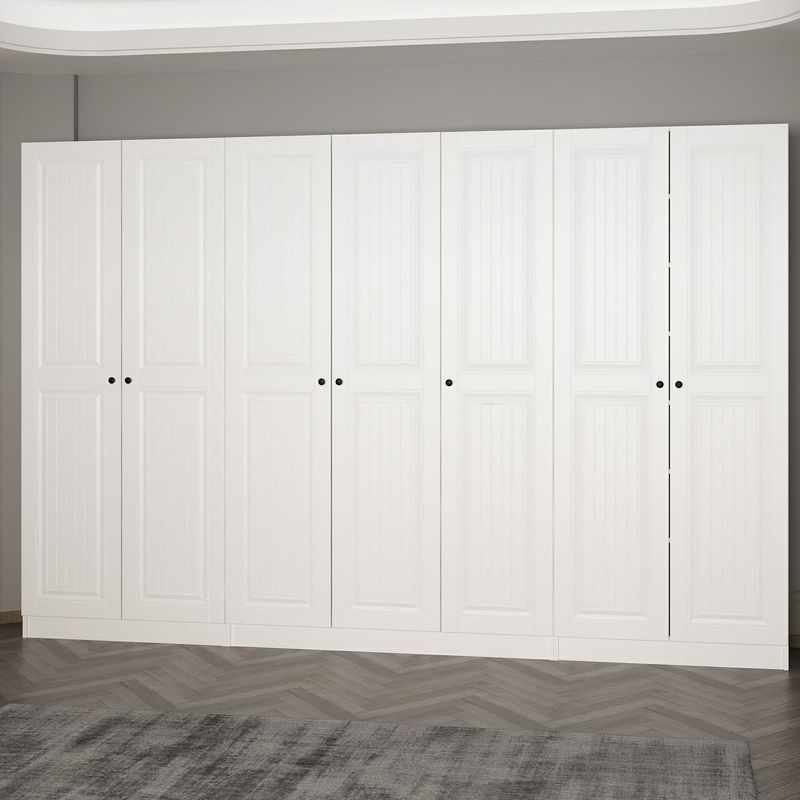 Casa si Gradina - Mobilier - Organizare si depozitare - Cuiere - Cuier hol Hanah Home, PAL melaminat, 315 x 35 x 210 cm, alb, 506MNR3223 - Infinity.ro