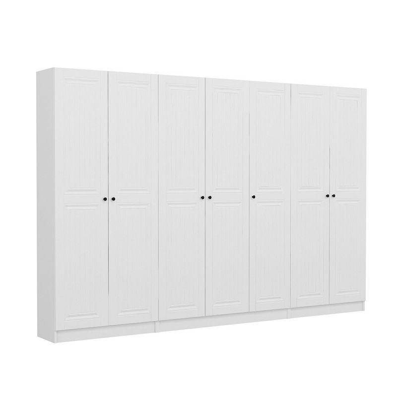 Casa si Gradina - Mobilier - Organizare si depozitare - Cuiere - Cuier hol Hanah Home, PAL melaminat, 315 x 35 x 210 cm, alb, 506MNR3223 - Infinity.ro