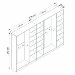 Casa si Gradina - Mobilier - Organizare si depozitare - Cuiere - Cuier hol Hanah Home, PAL melaminat, 315 x 35 x 210 cm, alb, 506MNR3235 - Infinity.ro