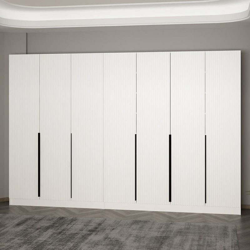 Casa si Gradina - Mobilier - Organizare si depozitare - Cuiere - Cuier hol Hanah Home, PAL melaminat, 315 x 35 x 210 cm, alb, 506MNR3235 - Infinity.ro