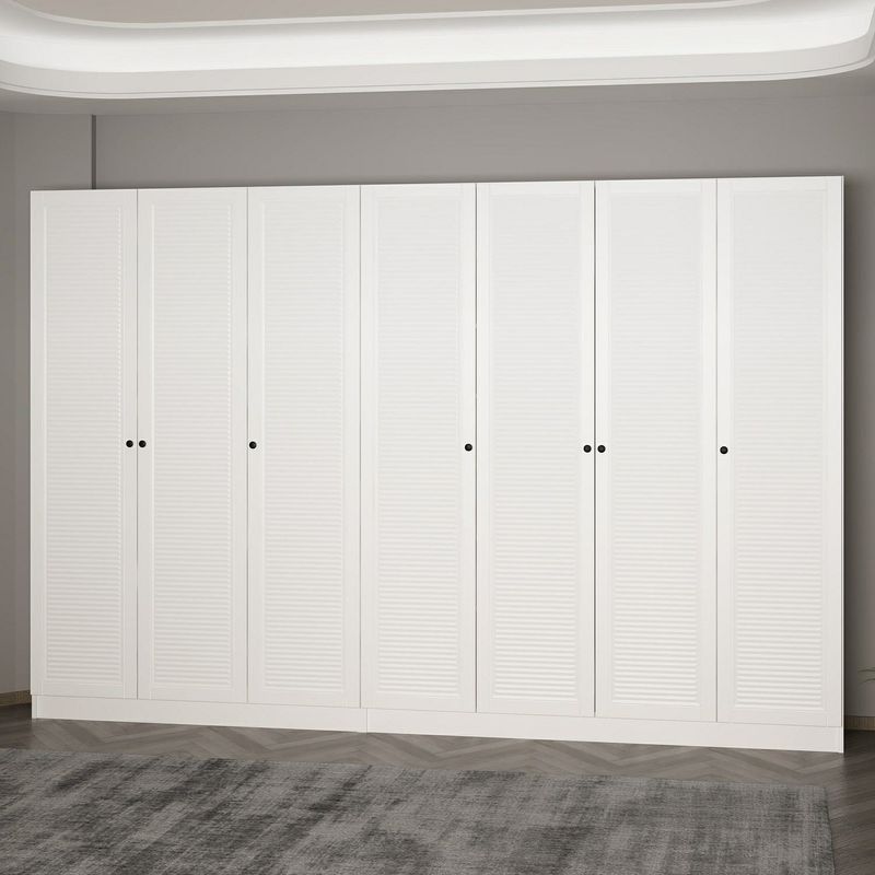 Casa si Gradina - Mobilier - Organizare si depozitare - Cuiere - Cuier hol Hanah Home, PAL melaminat, 315 x 35 x 210 cm, alb, 506MNR3324 - Infinity.ro
