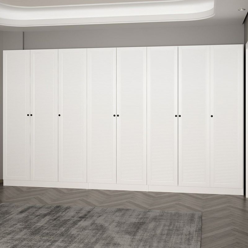 Casa si Gradina - Mobilier - Organizare si depozitare - Cuiere - Cuier hol Hanah Home, PAL melaminat, 360 x 35 x 210 cm, alb, 506MNR3326 - Infinity.ro