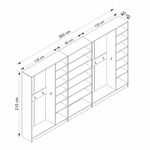 Casa si Gradina - Mobilier - Organizare si depozitare - Cuiere - Cuier hol Hanah Home, PAL melaminat, 360 x 35 x 210 cm, alb, 506MNR3237 - Infinity.ro
