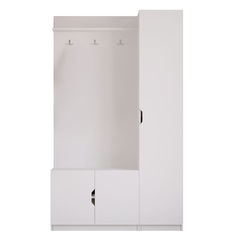 Casa si Gradina - Mobilier - Organizare si depozitare - Cuiere - Cuier hol Hanah Home, PAL melaminat, 120 x 35 x 200 cm, alb mat, 167RAB1607 - Infinity.ro