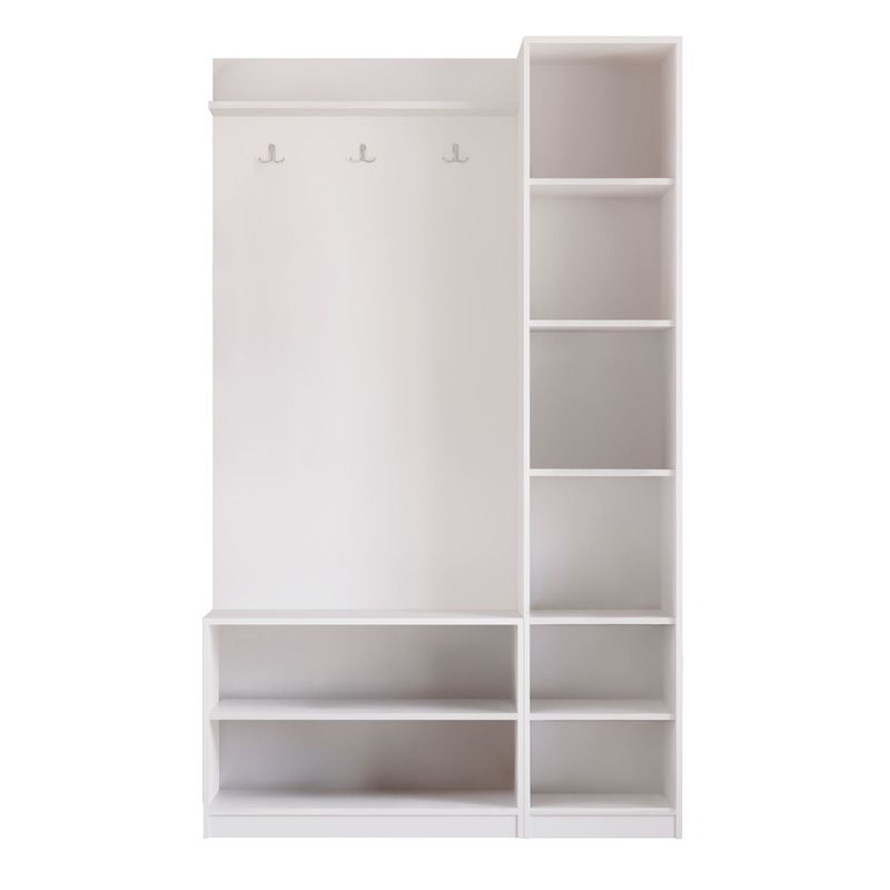 Casa si Gradina - Mobilier - Organizare si depozitare - Cuiere - Cuier hol Hanah Home, PAL melaminat, 120 x 35 x 200 cm, alb mat, 167RAB1607 - Infinity.ro