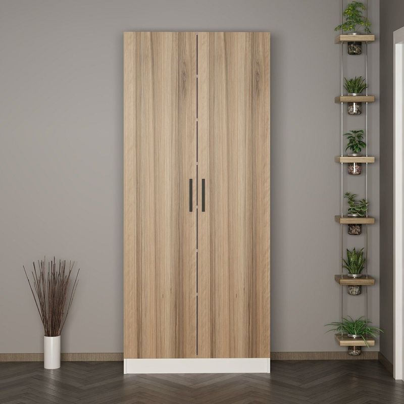 Casa si Gradina - Mobilier - Organizare si depozitare - Cuiere - Cuier hol Hanah Home, PAL melaminat, 90 x 35 x 210 cm, nuc, 506MNR3194 - Infinity.ro