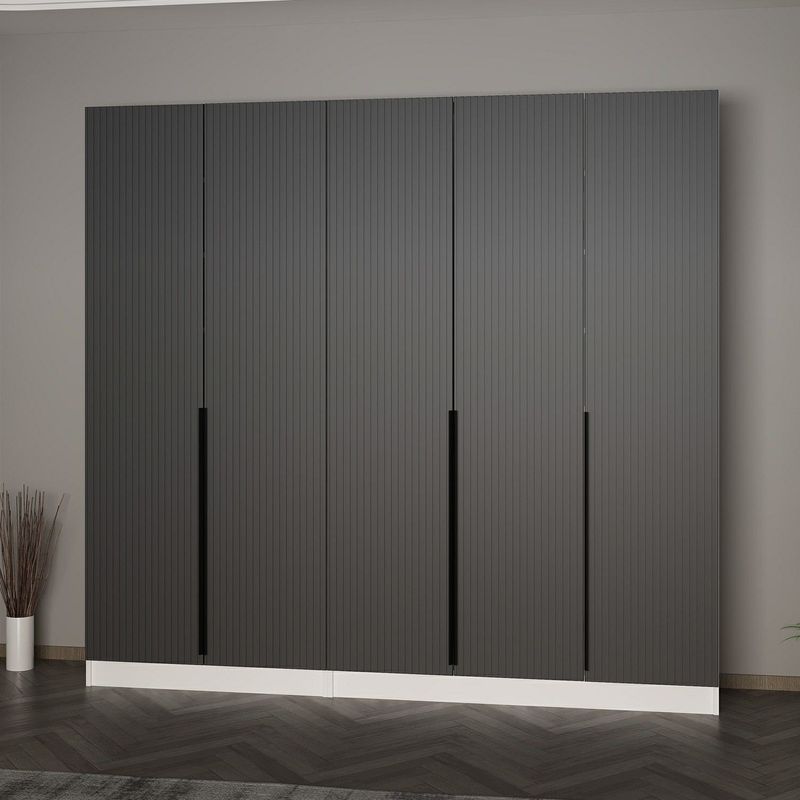 Casa si Gradina - Mobilier - Organizare si depozitare - Cuiere - Cuier hol Hanah Home, PAL melaminat, 225 x 35 x 210 cm, antracit, 506MNR3242 - Infinity.ro