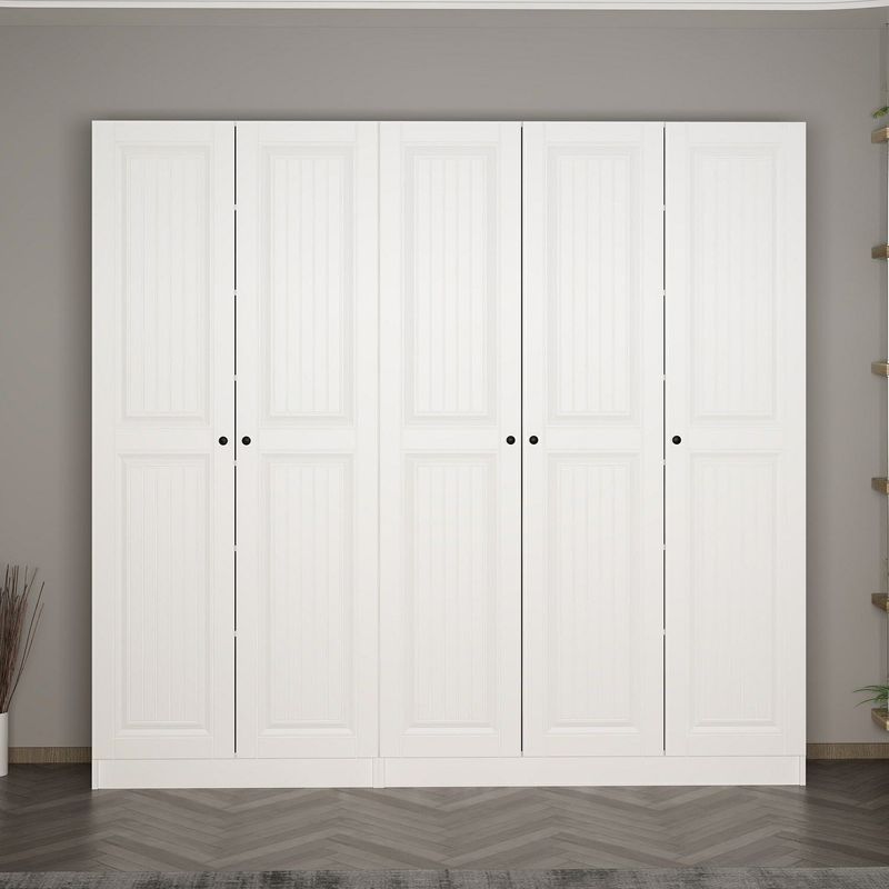 Casa si Gradina - Mobilier - Organizare si depozitare - Cuiere - Cuier hol Hanah Home, PAL melaminat, 225 x 35 x 210 cm, alb, 506MNR3220 - Infinity.ro