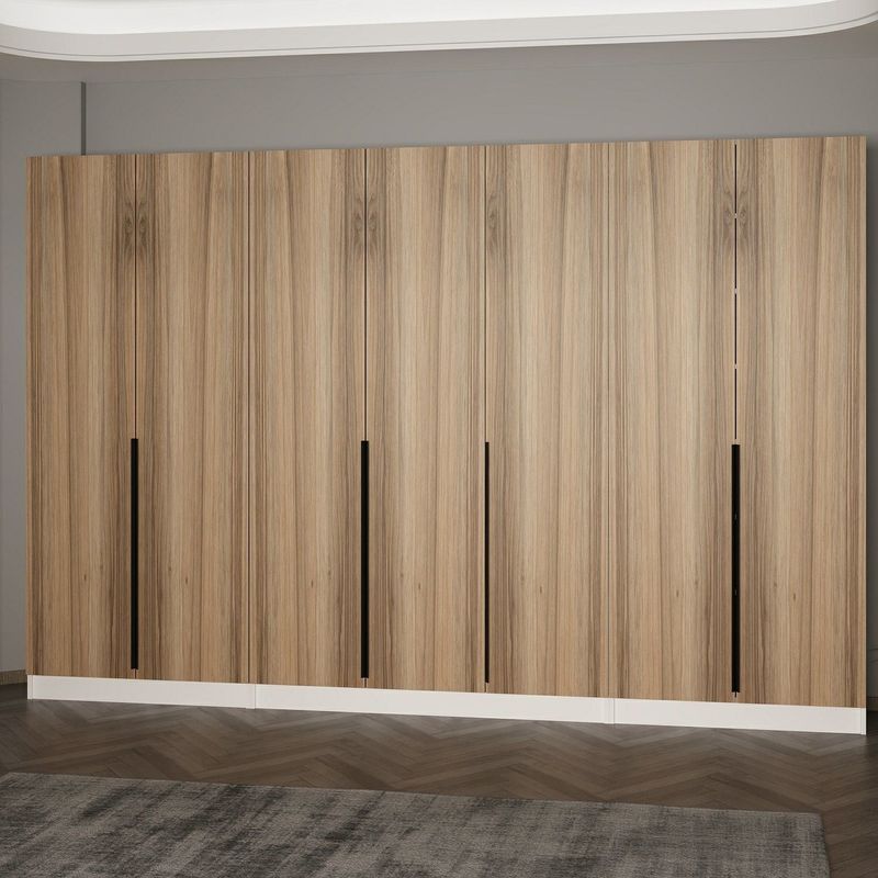 Casa si Gradina - Mobilier - Organizare si depozitare - Cuiere - Cuier hol Hanah Home, PAL melaminat, 315 x 35 x 210 cm, nuc, 506MNR3256 - Infinity.ro