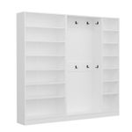 Casa si Gradina - Mobilier - Organizare si depozitare - Cuiere - Cuier hol Hanah Home, PAL melaminat, 225 x 35 x 210 cm, alb, 506MNR3320 - Infinity.ro
