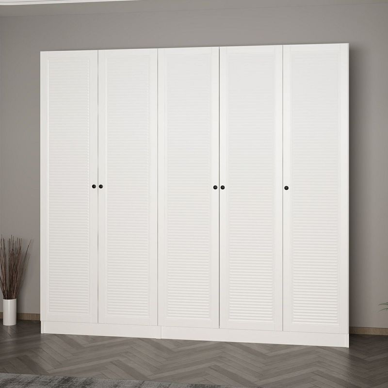 Casa si Gradina - Mobilier - Organizare si depozitare - Cuiere - Cuier hol Hanah Home, PAL melaminat, 225 x 35 x 210 cm, alb, 506MNR3320 - Infinity.ro
