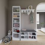 Casa si Gradina - Mobilier - Organizare si depozitare - Cuiere - Set cuiere hol Hanah Home, PAL melaminat, 130 x 35 x 182 cm, alb, 350MWD1901 - Infinity.ro