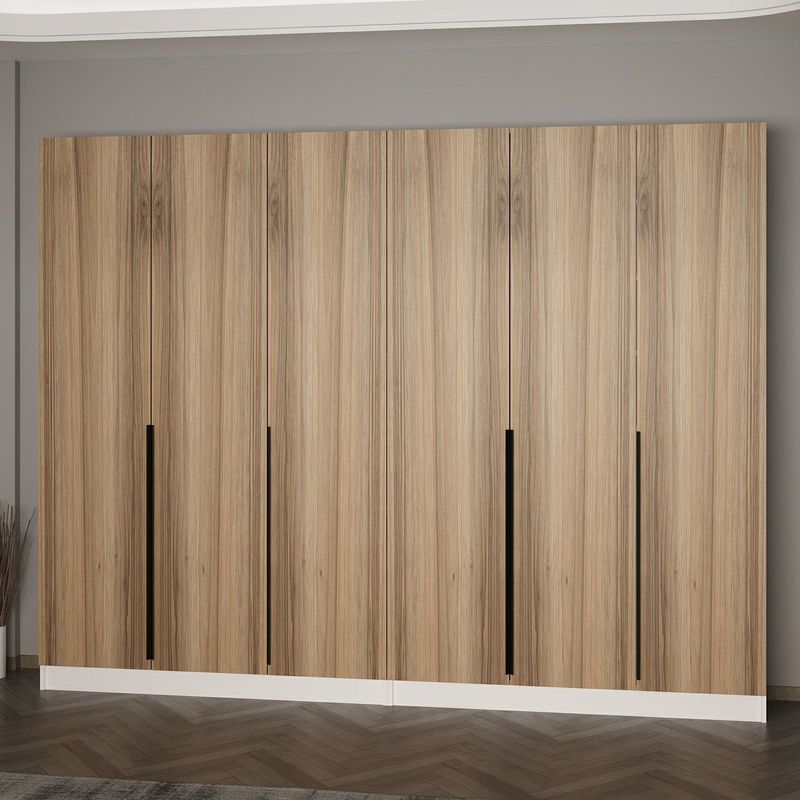 Casa si Gradina - Mobilier - Organizare si depozitare - Cuiere - Cuier hol Hanah Home, PAL melaminat, 270 x 35 x 210 cm, nuc, 506MNR3255 - Infinity.ro