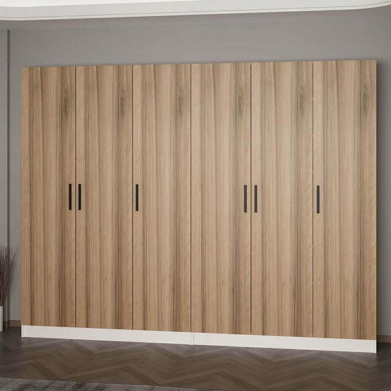 Casa si Gradina - Mobilier - Organizare si depozitare - Cuiere - Cuier hol Hanah Home, PAL melaminat, 270 x 35 x 210 cm, nuc, 506MNR3199 - Infinity.ro