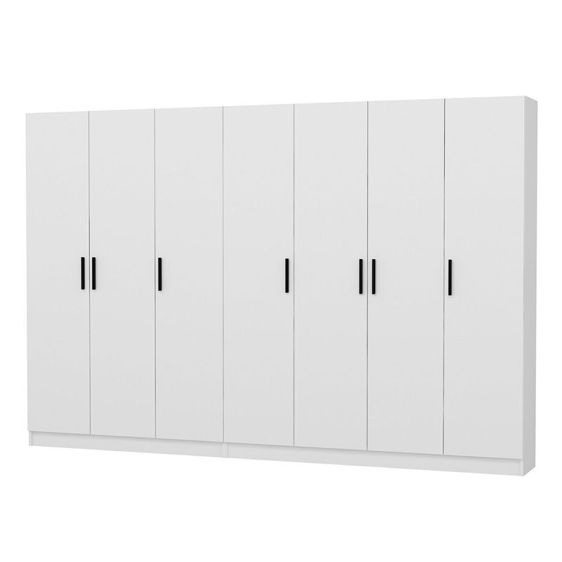 Casa si Gradina - Mobilier - Organizare si depozitare - Cuiere - Cuier hol Hanah Home, PAL melaminat, 315 x 35 x 210 cm, alb, 506MNR3179 - Infinity.ro