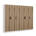 Casa si Gradina - Mobilier - Organizare si depozitare - Cuiere - Cuier hol Hanah Home, PAL melaminat, 270 x 35 x 210 cm, nuc, 506MNR3199 - Infinity.ro