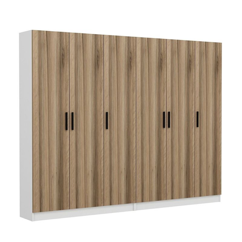 Casa si Gradina - Mobilier - Organizare si depozitare - Cuiere - Cuier hol Hanah Home, PAL melaminat, 270 x 35 x 210 cm, nuc, 506MNR3199 - Infinity.ro