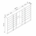 Casa si Gradina - Mobilier - Organizare si depozitare - Cuiere - Cuier hol Hanah Home, PAL melaminat, 360 x 35 x 210 cm, alb, 506MNR3813 - Infinity.ro