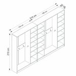 Casa si Gradina - Mobilier - Organizare si depozitare - Cuiere - Cuier hol Hanah Home, PAL melaminat, 315 x 35 x 210 cm, alb, 506MNR3179 - Infinity.ro