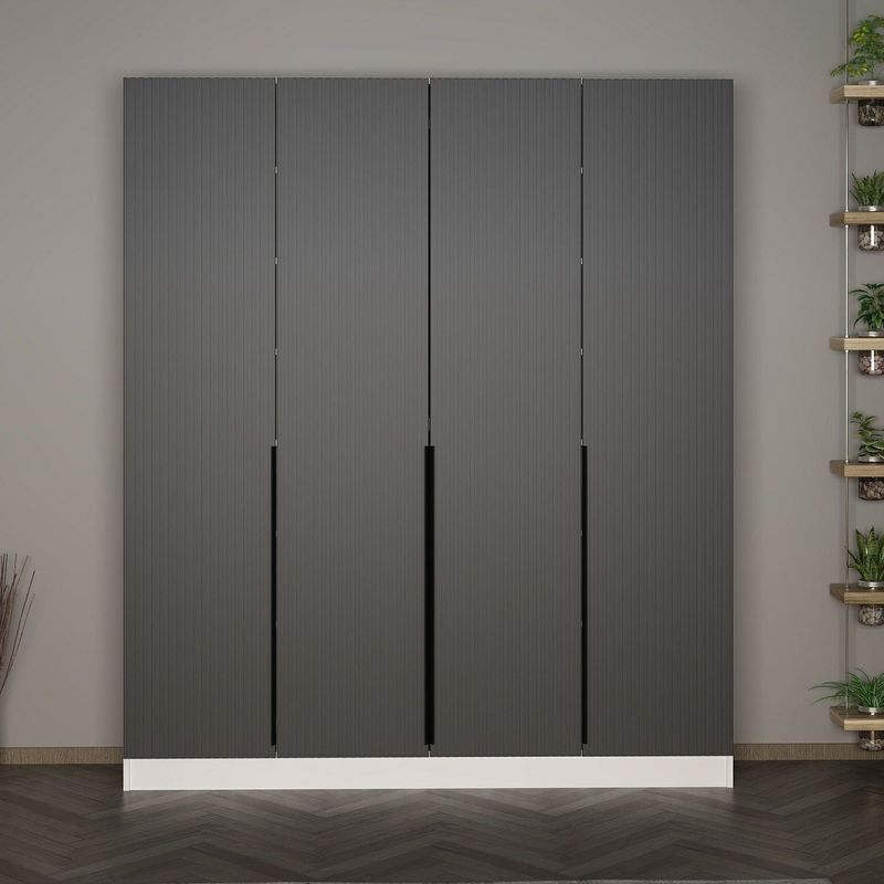 Casa si Gradina - Mobilier - Organizare si depozitare - Cuiere - Cuier hol Hanah Home, PAL melaminat, 180 x 35 x 210 cm, antracit, 506MNR3241 - Infinity.ro