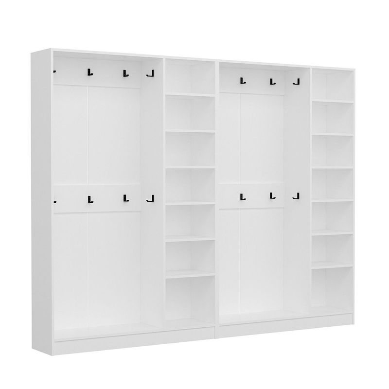 Casa si Gradina - Mobilier - Organizare si depozitare - Cuiere - Cuier hol Hanah Home, PAL melaminat, 270 x 35 x 210 cm, alb, 506MNR3177 - Infinity.ro