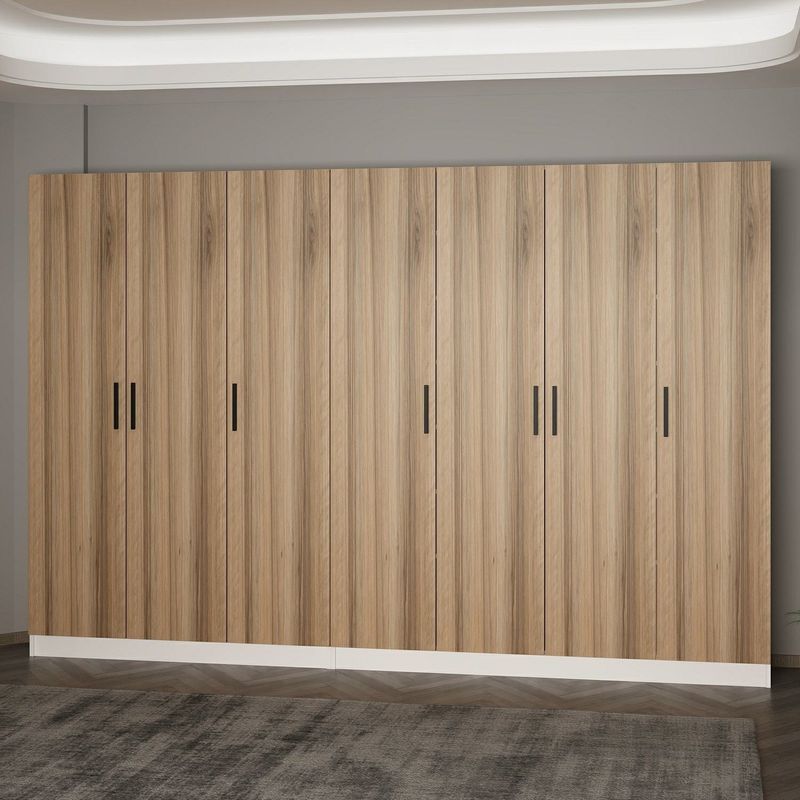 Casa si Gradina - Mobilier - Organizare si depozitare - Cuiere - Cuier hol Hanah Home, PAL melaminat, 315 x 35 x 210 cm, nuc, 506MNR3202 - Infinity.ro