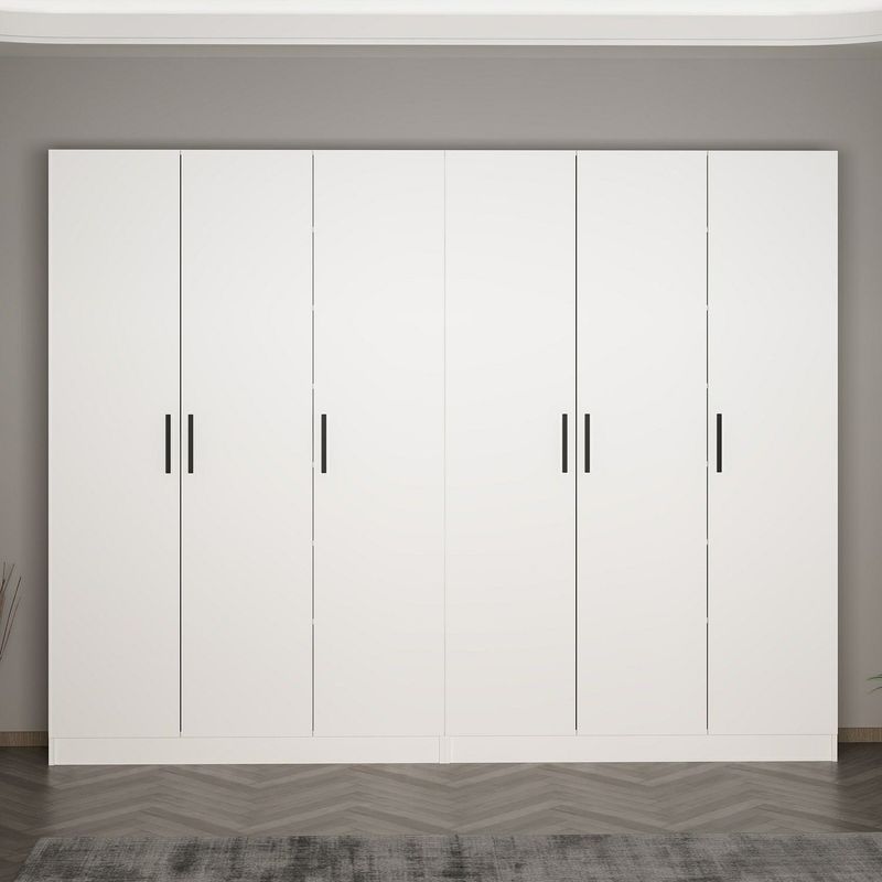 Casa si Gradina - Mobilier - Organizare si depozitare - Cuiere - Cuier hol Hanah Home, PAL melaminat, 270 x 35 x 210 cm, alb, 506MNR3177 - Infinity.ro
