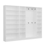 Casa si Gradina - Mobilier - Organizare si depozitare - Cuiere - Cuier hol Hanah Home, PAL melaminat, 270 x 35 x 210 cm, alb, 506MNR3809 - Infinity.ro
