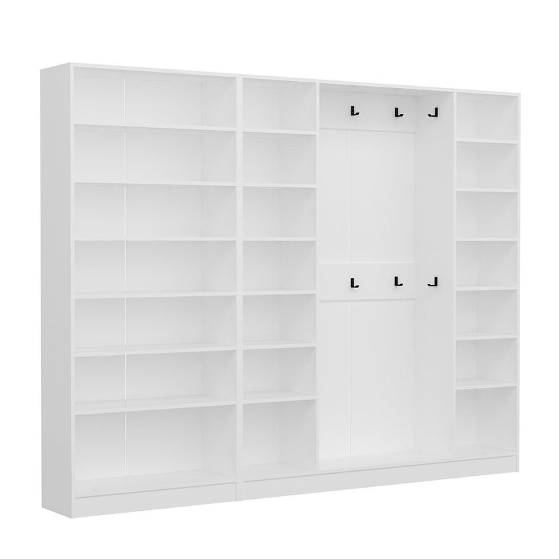 Casa si Gradina - Mobilier - Organizare si depozitare - Cuiere - Cuier hol Hanah Home, PAL melaminat, 270 x 35 x 210 cm, alb, 506MNR3809 - Infinity.ro