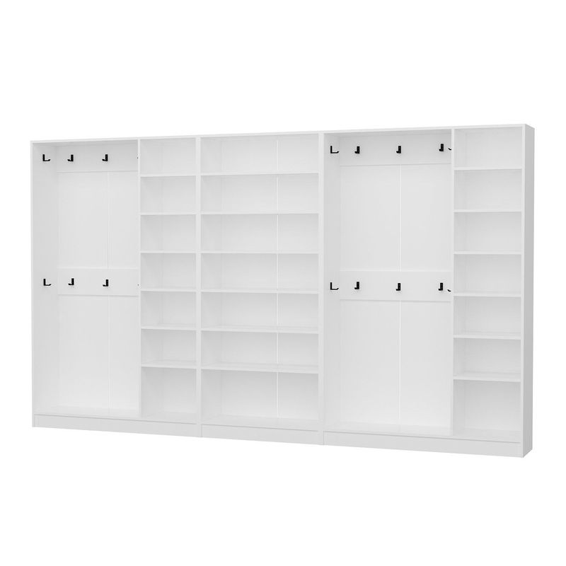 Casa si Gradina - Mobilier - Organizare si depozitare - Cuiere - Cuier hol Hanah Home, PAL melaminat, 360 x 35 x 210 cm, alb, 506MNR3814 - Infinity.ro