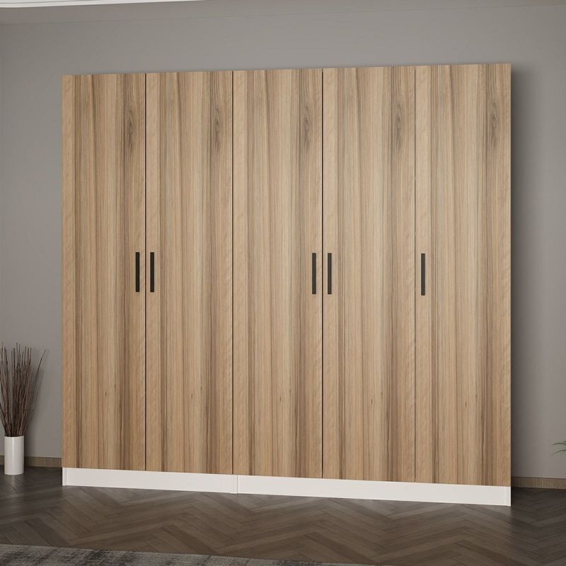 Casa si Gradina - Mobilier - Organizare si depozitare - Cuiere - Cuier hol Hanah Home, PAL melaminat, 225 x 35 x 210 cm, nuc, 506MNR3197 - Infinity.ro