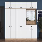 Casa si Gradina - Mobilier - Organizare si depozitare - Cuiere - Cuier hol Hanah Home, PAL melaminat, 120 x 35 x 194 cm, nuc/alb, 893RAN1732 - Infinity.ro