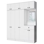 Casa si Gradina - Mobilier - Organizare si depozitare - Cuiere - Cuier hol Hanah Home, PAL melaminat, 120 x 35 x 194 cm, alb, 893RAN1731 - Infinity.ro