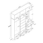 Casa si Gradina - Mobilier - Organizare si depozitare - Cuiere - Cuier hol Hanah Home, PAL melaminat, 120 x 35 x 194 cm, nuc/alb, 893RAN1732 - Infinity.ro